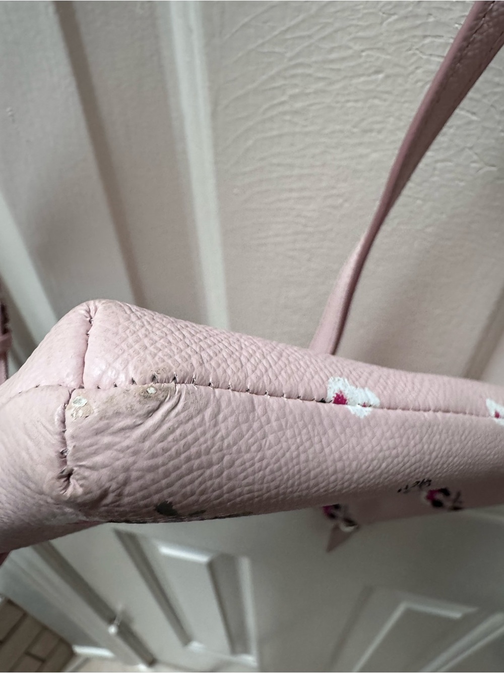 Coach Floral Print Crossgrain Leather Journal Crossbody Bag, Pink - Picture 10 of 11